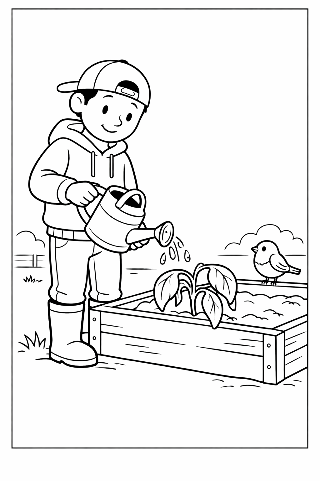 Andy’s Allotment – 10 Page Colouring Book (Printable PDF for Kids)