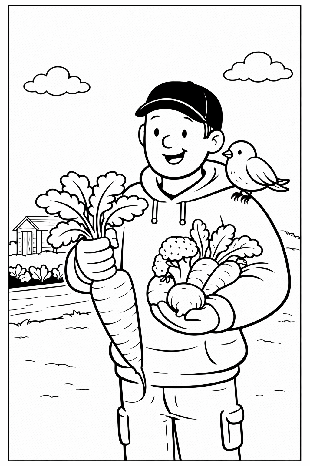 Andy’s Allotment – 10 Page Colouring Book (Printable PDF for Kids)