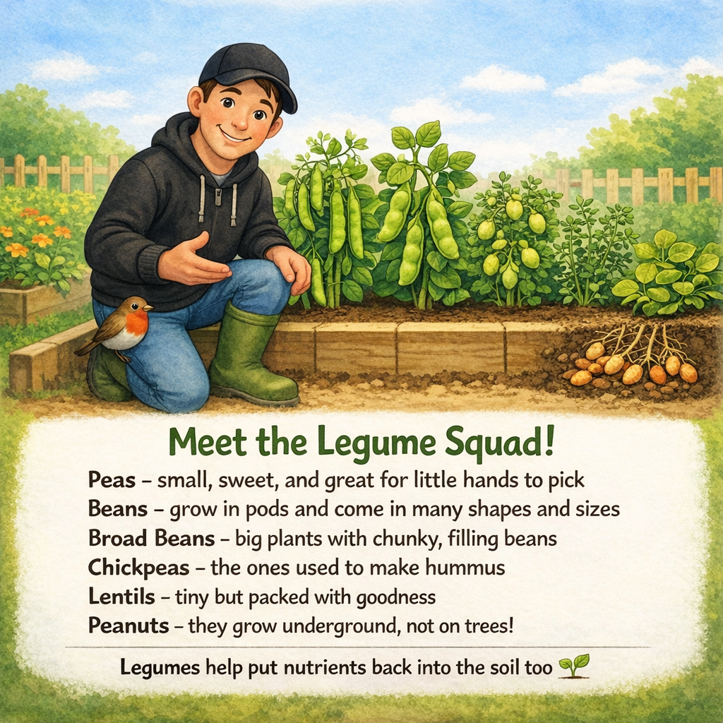 The Legume Squad - The Pod Adventure. A Children’s Gardening Story (Digital Download) Book 1